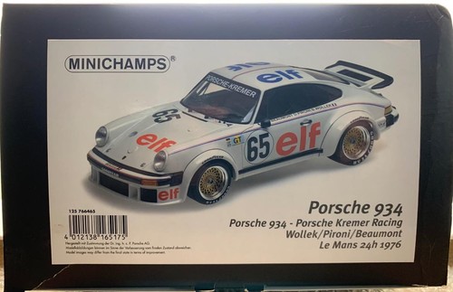 MINICHAMPS PORSCHE 934 LE MANS 1976 WOLLEK PIRONI BEAUMONT 125 766465 1/12 - Picture 10 of 10