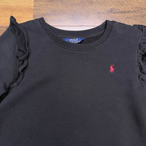 Polo Ralph Lauren Sweater Dress Girls Large 12-14 Black Tartan Plaid - Picture 3 of 11