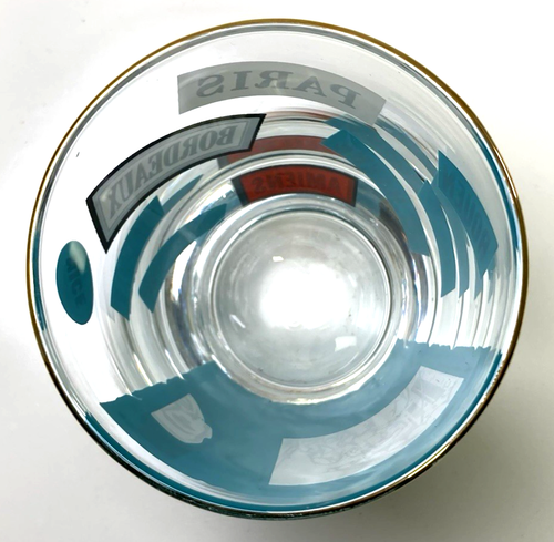 France, Vintage Around the World Drinking Glasses 5oz, Cocktail Glass, Free Ship - Picture 8 of 12