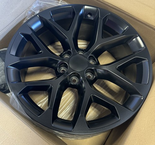 20" Matte Black Snowflake Wheels Blackhawk R/T Tires For Chevy Silverado Tahoe - Picture 4 of 5