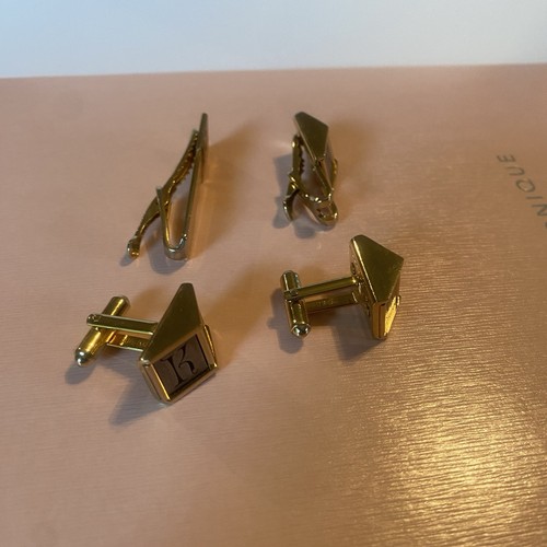 Hickok EE. UU. Para Hombres Gemelos Corbata Clips Monograma KW Tono Dorado - Imagen 17 de 17
