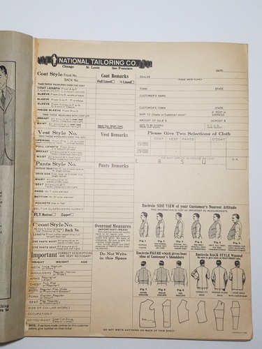Fall 1943 National Tailoring Co. Men’s & Women’s Order Book, Price List - Picture 6 of 13