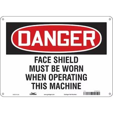 CONDOR 478P32 Safety Sign, 10 in Height, 14 in Width, Aluminum, Horizontal