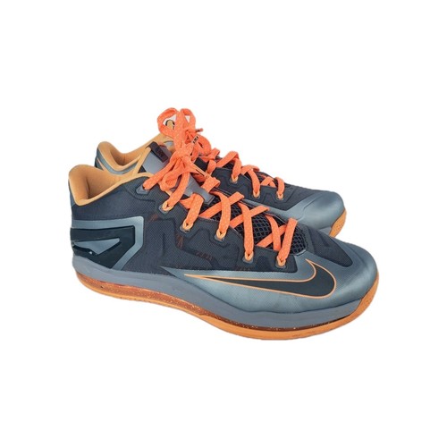 Nike Lebron 11 Low Magnet Gray Orange Athletic Basketball Shoes Youth Size 6.5 - Picture 1 of 11