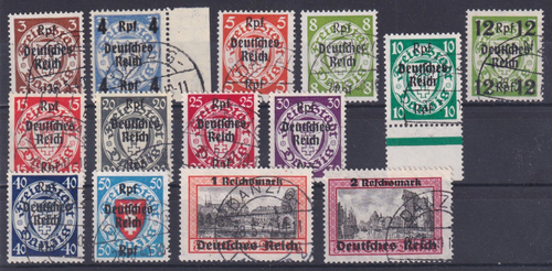 Deutsches Reich 1939 Mi.Nr. 716 - 729 Danzig, kpl. Satz gestempelt (Mi. 220.-€)