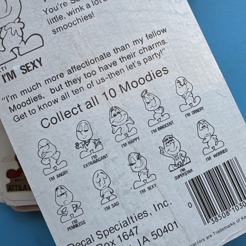 Vintage 80s Stickers Moodie Foil Sheet Lot - Sealed Complete Set 10 Moodies 1983 - Picture 6 of 23