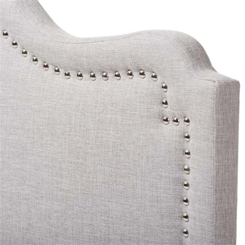 Baxton Studio Nadeen Fabric Upholstered King Headboard in Gray Beige - Picture 5 of 5