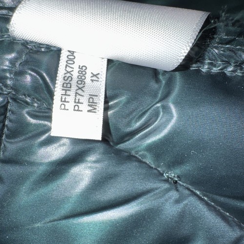 Chaleco acolchado Calvin Klein Performance Puffer Plus 1X verde oscuro cremallera completa plumón de pato - Imagen 5 de 16