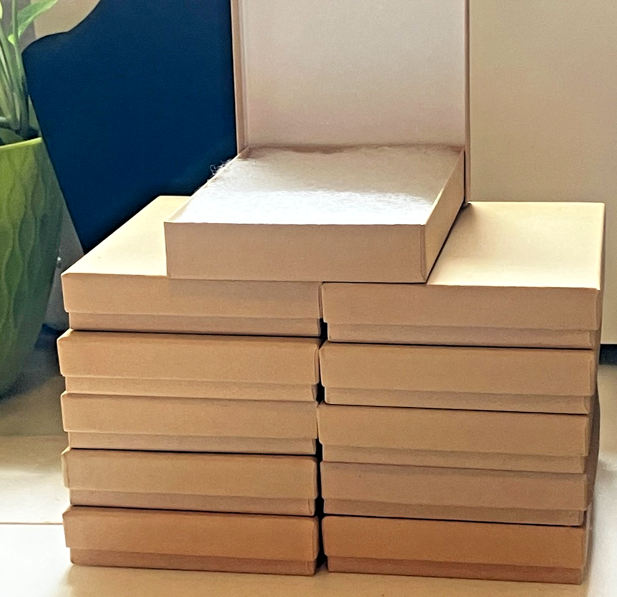 Made In US Cotton Filled Gift Boxes Jewelry Cardboard Boxes 5.5X4X1 - 10pcs