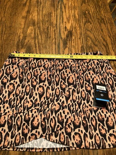 NWT Ibkul Women’s Gemma 17” Layered Skort- Brown/Black Sz XL MSRP $110 - Picture 7 of 16