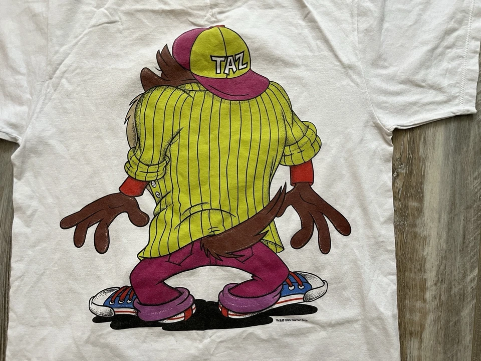 Camisa estampada Taz Looney Tunes 1996 vintage Foto 3 de 4