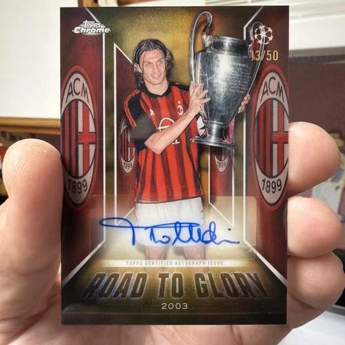 PAOLO MALDINI 2025-26 TOPPS CHROME UEFA ROAD TO GLORY SP AUTO /50 RTG-PM LEGEND
