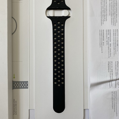 Bracelet sport Apple Watch Nike - 45 mm - Série 8/SE (2022) - Noir/Noir - M/L - Photo 3 sur 6