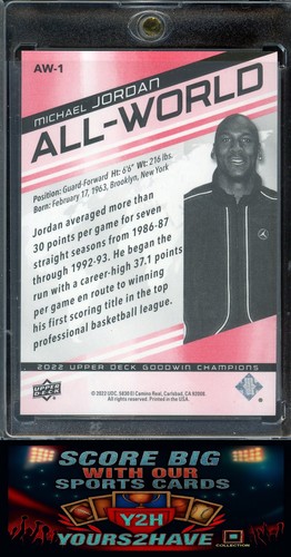 2022 Upper Deck Goodwin Champions Michael Jordan #AW-1 All-World Red /299 SSP - Picture 2 of 2