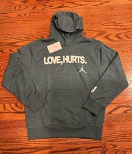 Nike Jordan Love Hurts Hoodie Sport Teal Size Small Jalen Hurts IQ3758-377 NWT
