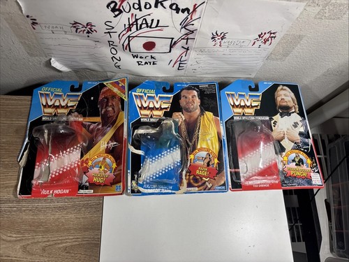 WWF Razor Ramon Hulk Hogan Million Dollar Man Hasbro WWE **NUR KARTE & BLASE**