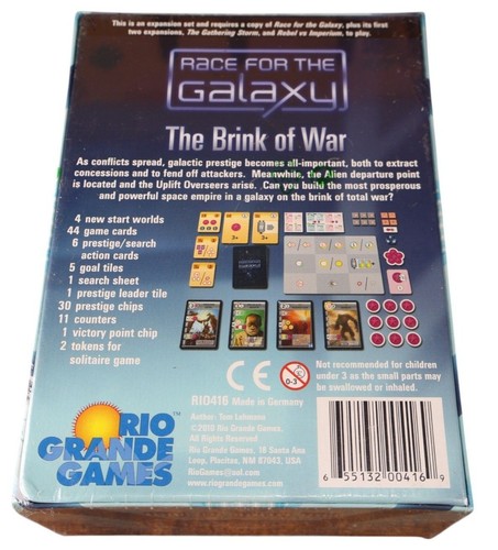 Rio Grande Games Race for the Galaxy: The Brink of War Expansion #3 Board Game - Picture 6 of 6