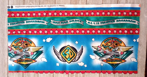 Scooby Doo Hot Dog Squadron Sewing Fabric Crafting Length Piece 16" X 7.5" New - Picture 1 of 2