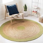 Rug Natural Reversible 100% Jute Round Carpet Braided Modern Farmhouse Area Rug