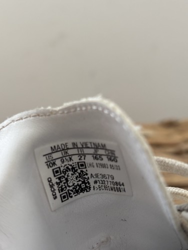 Adidas Originals Samba OG Kinder Turnschuhe Weiß Kern Schwarz Gummi Schuhe Größe 9,5K EU 27 - Bild 4 von 4