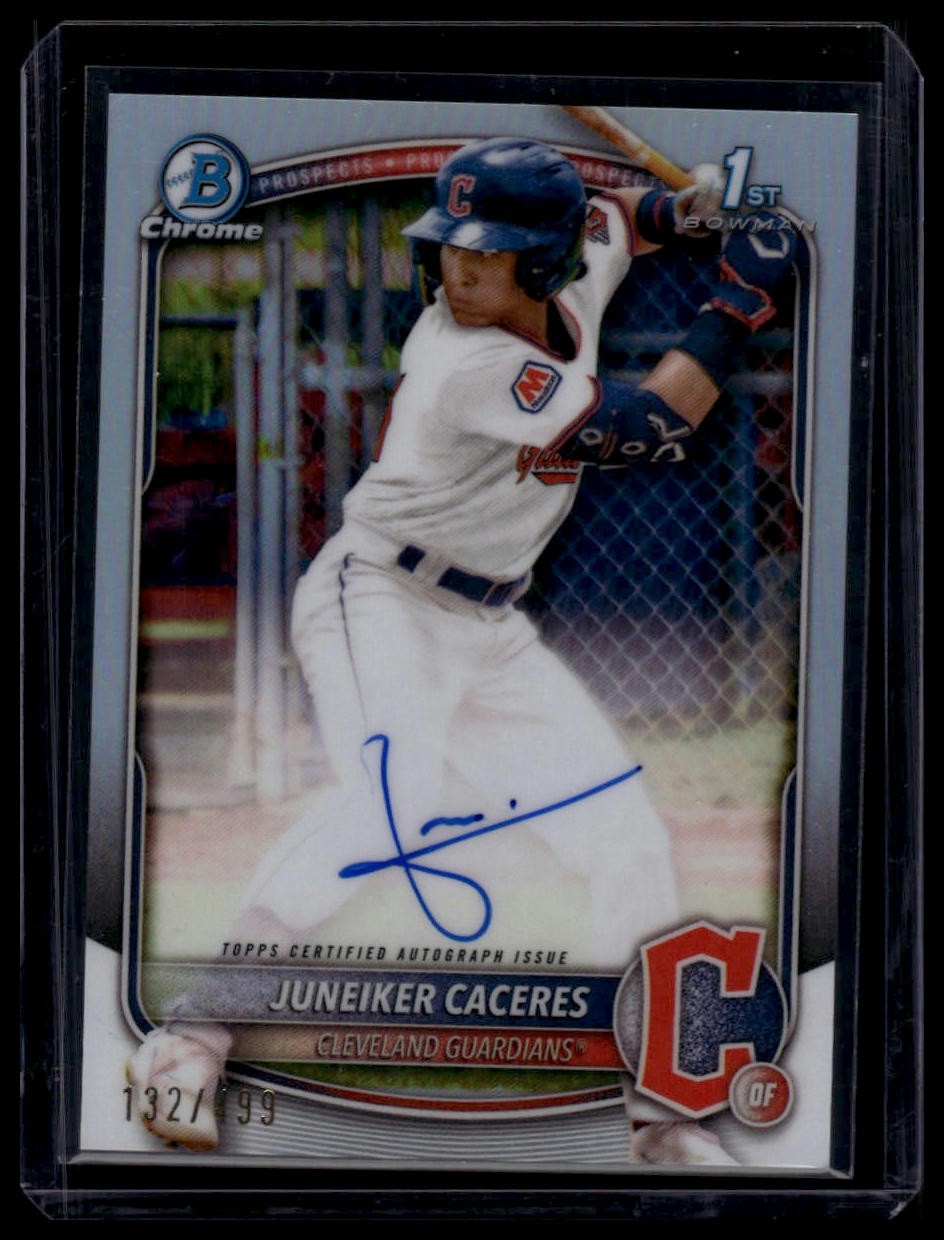 Auto 2025 Bowman Chrome #CPA-JUC Juneiker Caceres Prospects Auto Refractor /499