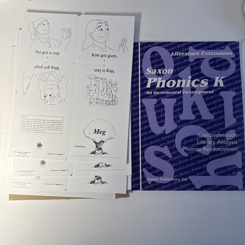 Saxon Phonics K Set, Teachers,  Workbooks, Kid Cards, Readers 7-16, No Flashcard - Picture 8 of 8