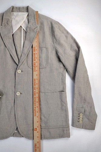 Alex Mill Mercer Blazer Men’s Size Large Beige Linen Unstructured 2-BTN Peak - Foto 4 di 10