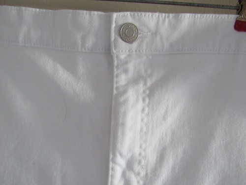 Jeans donna Terra & Sky taglie forti 26W gamba dritta bianco nuovo con etichetta - Foto 6 di 7