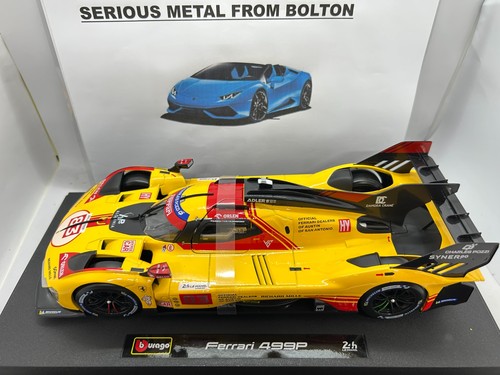 BBURAGO 16304-83Y 2024 FERRARI 499P 3.0L TURBO V6 #83 1:18 SCALE - Picture 12 of 13