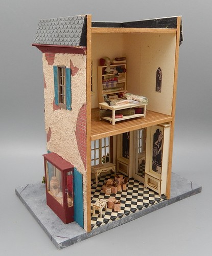 Suzanne & Andrews French Dress Shop Dollhouse Miniature 1:48 Quarter Scale - Picture 22 of 22