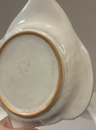 Hopital Deschappelles Haiti Pottery MCM Style Fish Shaped Plates White Glaze - Picture 19 of 23