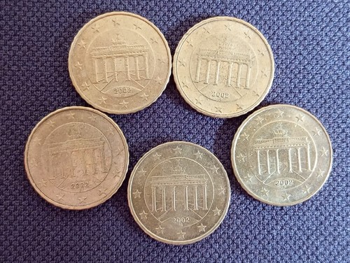 Alemania 10 céntimos colección 2002 EBC con cecas A D F G J - Imagen 1 de 8