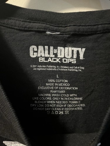 2011 Call Of Duty BLACK OPS Tee Activision Official License Video Game size L - Picture 4 of 5