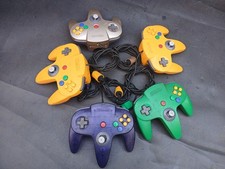 UNTESTED Official Nintendo 64 N64 Controllers Lot of 5 AS IS For PARTS