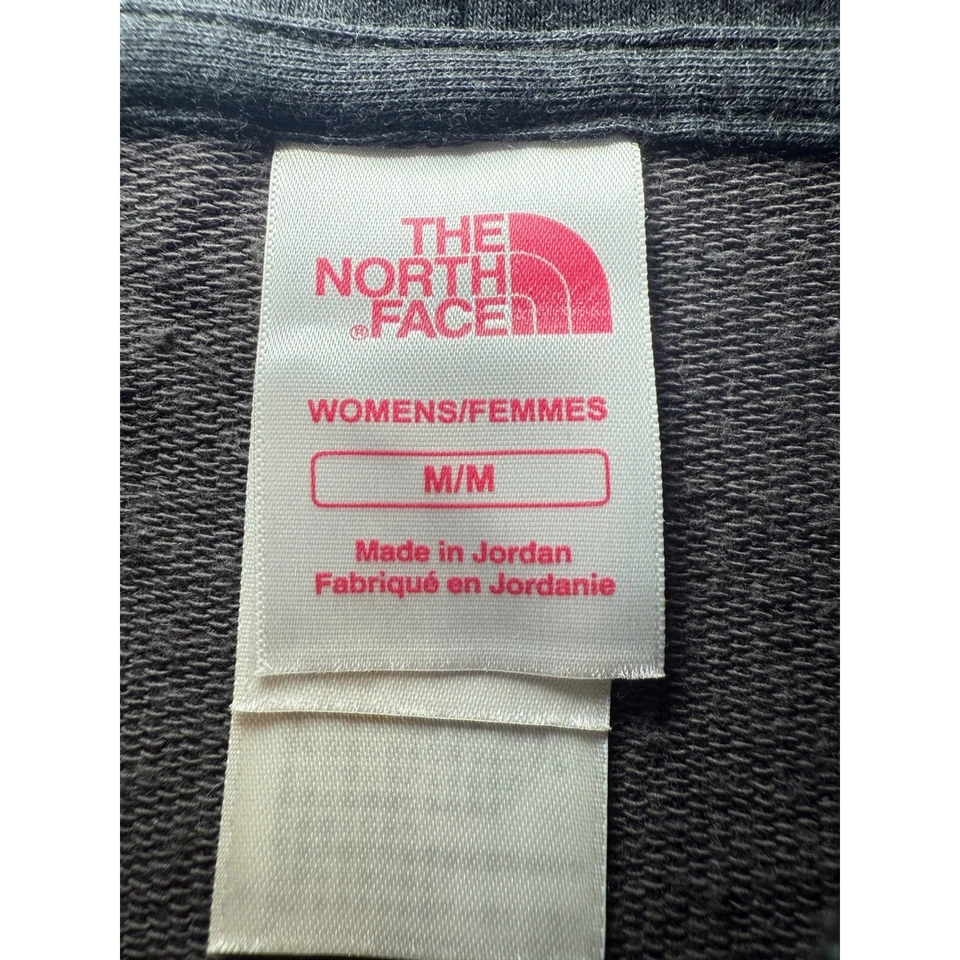 Vestido Sudadera The North Face Para Mujer Mediano Cremallera Completa Sudadera Gris Rosa Acentos Foto 3 de 4