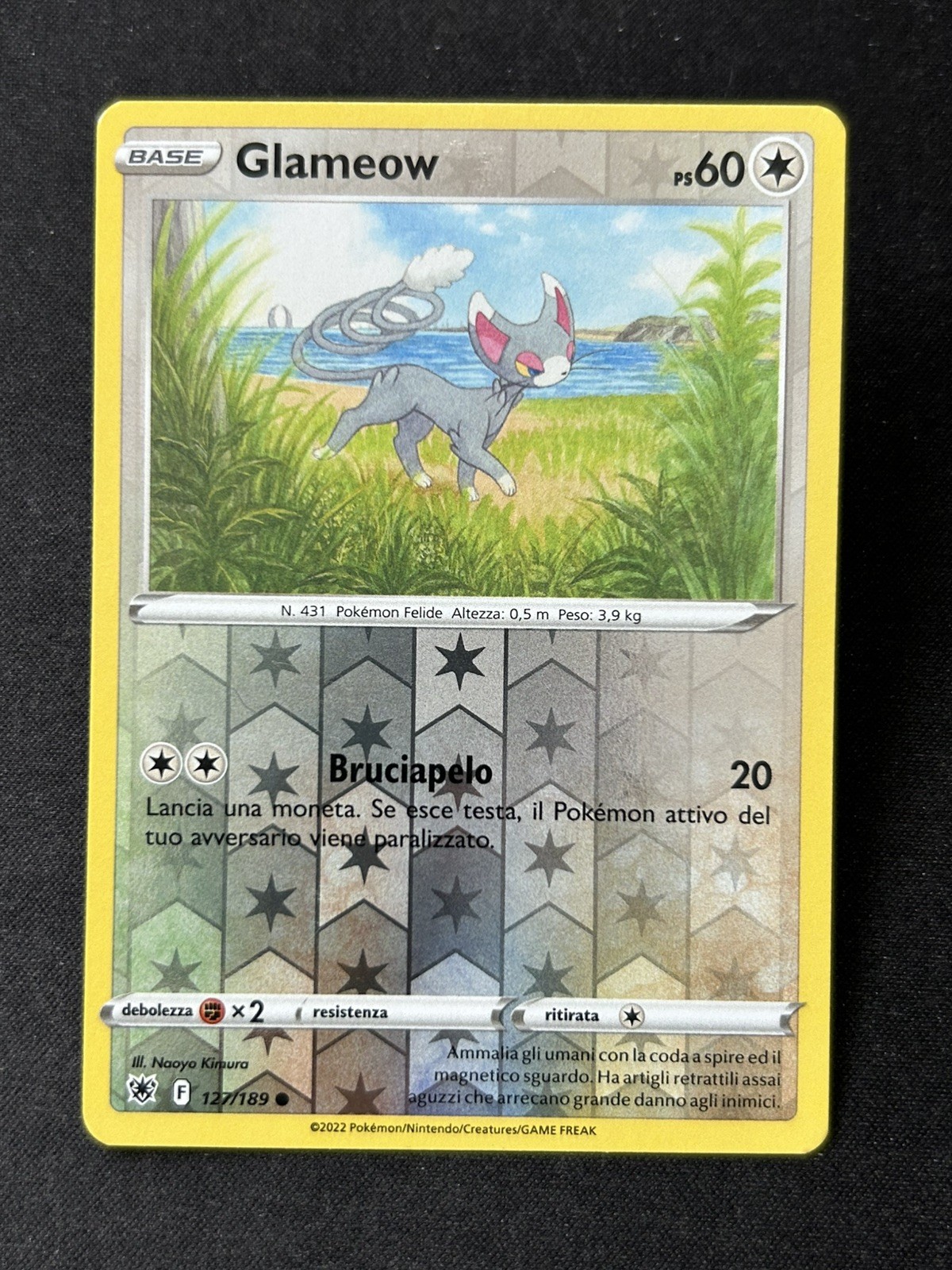 POKEMON - GLAMEOW - REVERSE - 127/189 - LUCENTEZZA SIDERALE - ITA
