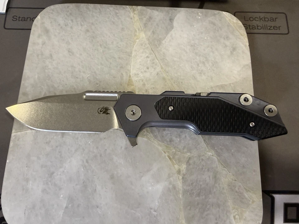 HINDERER FULL TRACK Stonewashed Ti Blue Black G-10 Spearpoint 20CV TRI-WAY - Image 3 of 4