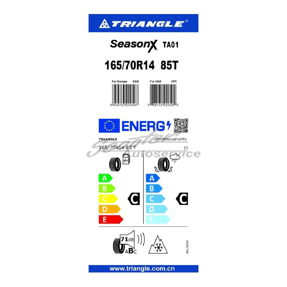 Allwetter-Reifen Triangle 165/70 R14 85T 3PMSF XL (83T 81T 75T) | 16982 - Bild 2 von 4