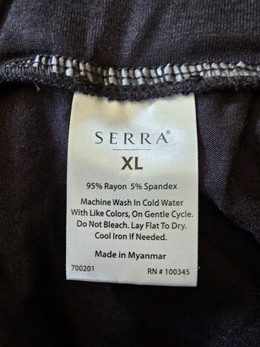 Serra Women’s Black A-Line Maxi Skirt Size XL Pull-On Stretch Rayon Blend - Picture 3 of 4