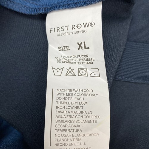 First Row Herren XL Navy Woven Button Down Hemd Love The Planet untere Taschen - Bild 14 von 14