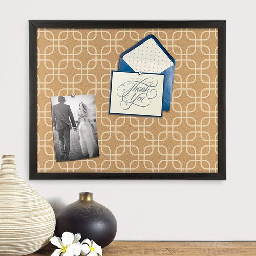 16x20 Square Cork Bulletin Board with Black Wood Frame for Home Office Decor - Picture 3 of 7