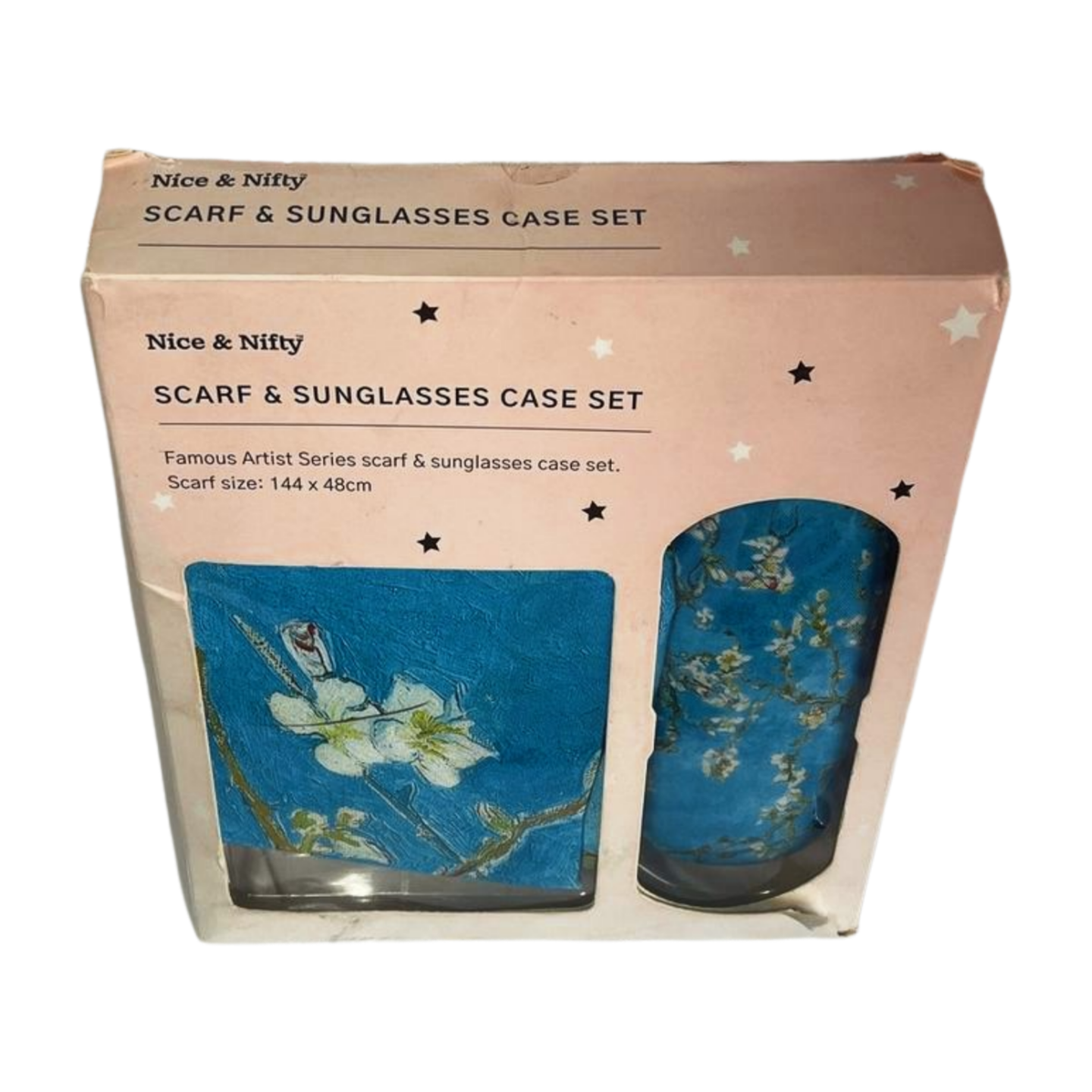 Van Gogh Almond Blossom Scarf Sunglasses Case Gift Set Nice & Nifty Womens