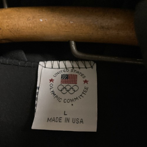 USA Black Olympic Committee Warm Up Jacket TEAM USA 1996 OLYMPICS Sz Lg Full Zip - Picture 3 of 4