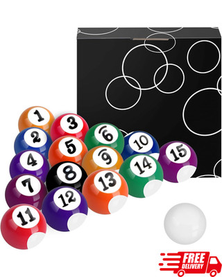 16pcs Billiard Balls Set Mini Pool Table Balls 2.5cm/0.98inch