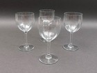 Baccarat France Montaigne Optic Crystal 5 3/4" Claret Wine Glass Set Of 4