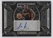 2020-21 Panini Obsidian Lightning Strike Signatures /99 Stephen Jackson Auto