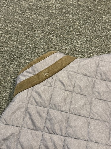 Peter Millar Mens Essex Quilted Travel Vest in Gray/Purple Full Zip Large - Picture 4 of 12