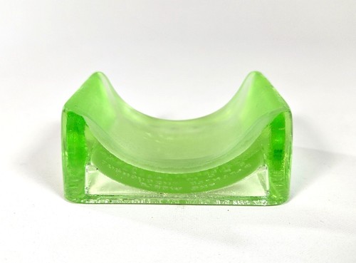 Antique (1930s) Lillicraps Hone ~ Uranium Glass ~ Glass Razor Blade Sharpener - Picture 18 of 21