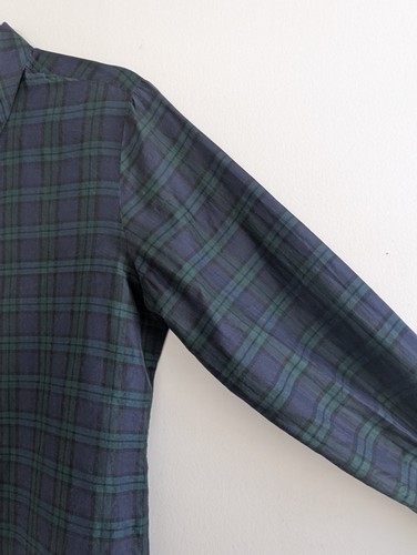 Vintage The Limited Tartan Karo Seidenbluse Gr. M Grün Langarm Academia - Bild 8 von 11