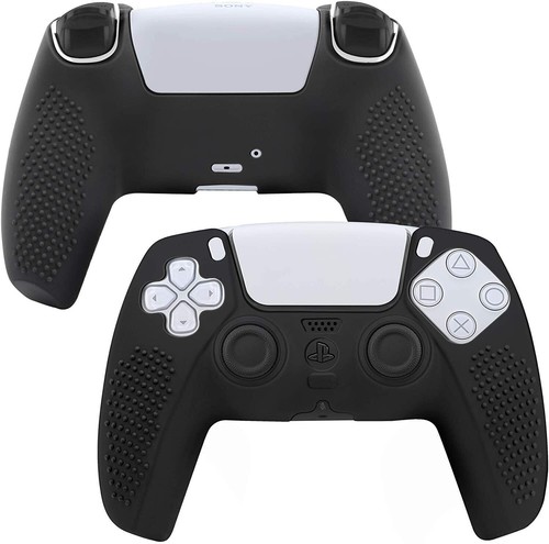 Silicone Anti-Scratch Skin Case Cover With 10 Grip Caps For Sony PS5 Controller - Picture 8 of 11